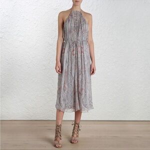 ZIMMERMANN Arcadia Braid Swing Dress | Silk Paisley Midi 0